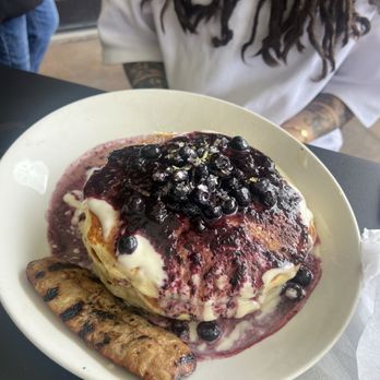 Black Walnut Café - LEMON BLUEBERRY PANCAKE STACK - New American Near Me - Houston, Texas Black Walnut Café - LEMON BLUEBERRY PANCAKE STACK - New American Near Me - Houston, Texas