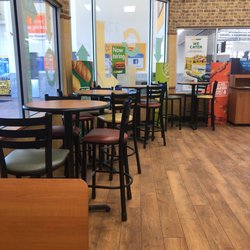 Counter high tables dining area
