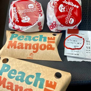 Jollibee - 4/26/22.....4 items for $15 Yum BOOGER still the same Size and it cost $4 each what a joke.Peach mango pie got smaller as well - Fast Food Near Me - Anaheim, California Jollibee - 4/26/22.....4 items for $15 Yum BOOGER still the same Size and it cost $4 each what a joke.Peach mango pie got smaller as well - Fast Food Near Me - Anaheim, California