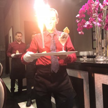 Orchidea - Waiter with Roman candle - Kosher Near Me - Brooklyn, New York