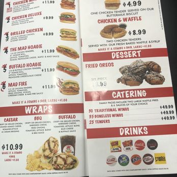 Mad Chicken - Menu1 - Chicken Wings Near Me - Pompano Beach, Florida