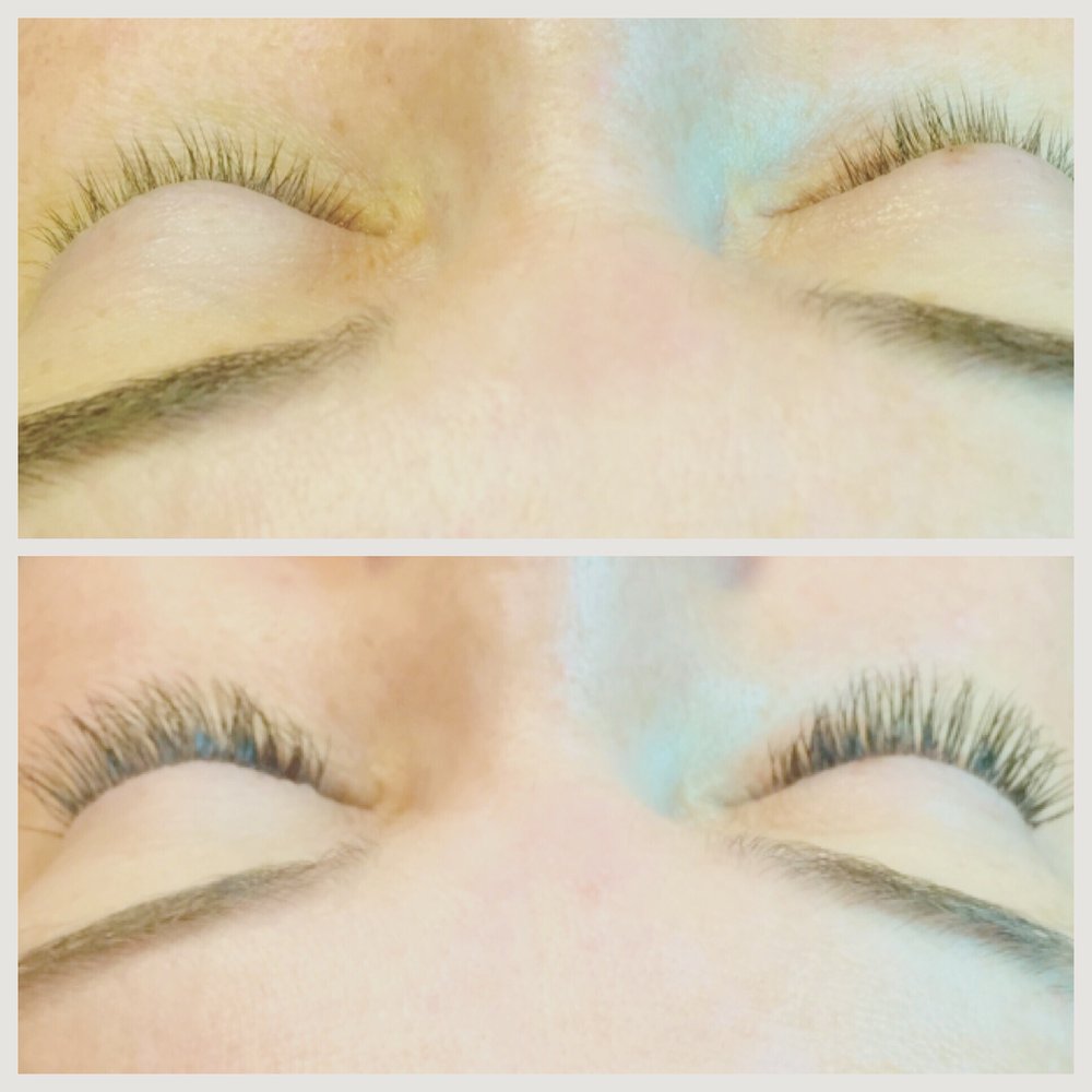 Glamour Eyes Studio - before (top) and after (bottom) - Eyelash Service Near Me - Round Rock, Texas Glamour Eyes Studio - before (top) and after (bottom) - Eyelash Service Near Me - Round Rock, Texas