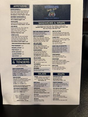 Menu photo 1 Bigsy's Sports Grill Indianapolis, IN