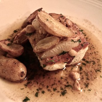 Scales - Pan Roasted Halibut in brown butter, hazelnuts with Maine potatoes, lemon - Seafood Near Me - Portland, Maine