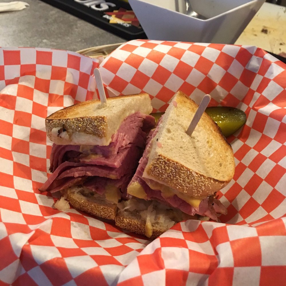 B&G - a roast beef sandwich in a basket - Poutineries Near Me - Magog, Quebec