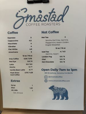 Menu photo 6 Småstad Coffee Roasters Sonoma, CA Menu photo 6 Småstad Coffee Roasters Sonoma, CA