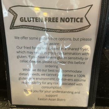 Easton Asian Bistro - Gluten free info - Chinese Near Me - Easton, Pennsylvania Easton Asian Bistro - Gluten free info - Chinese Near Me - Easton, Pennsylvania