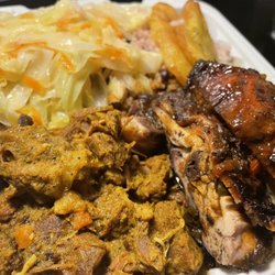 Mobay Cafe - Jerk Chicken, Curry Goat Stew Combo