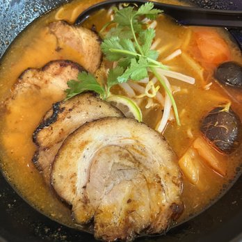 Luv ‘n Eat Ramen - Ramen with Chashu pork $16 (I ordered Tonkotsu but I think it's Tom Yum) - Ramen Near Me - Camarillo, California Luv ‘n Eat Ramen - Ramen with Chashu pork $16 (I ordered Tonkotsu but I think it's Tom Yum) - Ramen Near Me - Camarillo, California