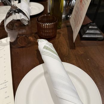 Restaurant Bricco - Place setting - Italian Near Me - West Hartford, Connecticut Restaurant Bricco - Place setting - Italian Near Me - West Hartford, Connecticut