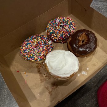 Angie's Sugar Buzz Bakery - three donuts in a box - Bakeries Near Me - Sandwich, Illinois Angie's Sugar Buzz Bakery - three donuts in a box - Bakeries Near Me - Sandwich, Illinois