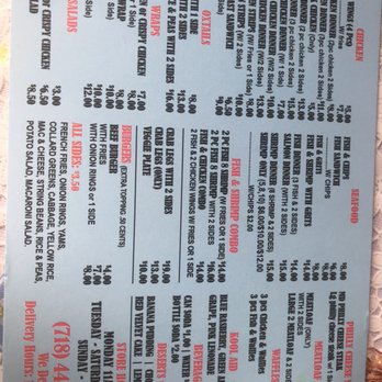 Si Fish & More - This isn't like your average menu. It is a brochure lol so many options omg!!! Reason why I'm gaining weight! - Soul Food Near Me - Staten Island, New York Si Fish & More - This isn't like your average menu. It is a brochure lol so many options omg!!! Reason why I'm gaining weight! - Soul Food Near Me - Staten Island, New York