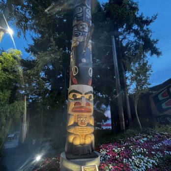 Ivar's Salmon House - Totem in parking lot - Seafood Near Me - Seattle, Washington Ivar's Salmon House - Totem in parking lot - Seafood Near Me - Seattle, Washington