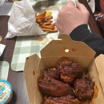Wingz And A Prayer - Sweet potato fries and nashville hot wings - Chicken Wings Near Me - Pocono Summit, Pennsylvania