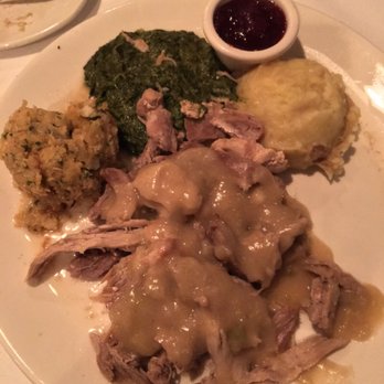 Chart House - Turkey, mashed potatoes, gravy, stuffing, collards and a delicious home made cranberry sauce - Seafood Near Me - Alexandria, Virginia