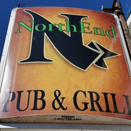 a sign for north end pub and grill a sign for north end pub and grill