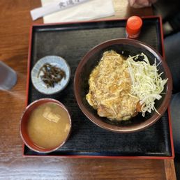 Black pork with starchy egg combo Black pork with starchy egg combo