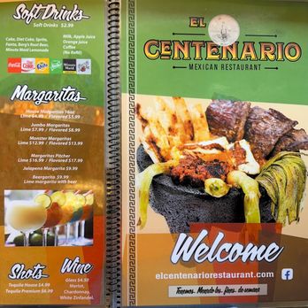 El Centenario - El menu - Mexican Near Me - Waynesville, Missouri