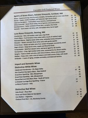 Menu photo 3 Cascades Grill Carlsbad, NM