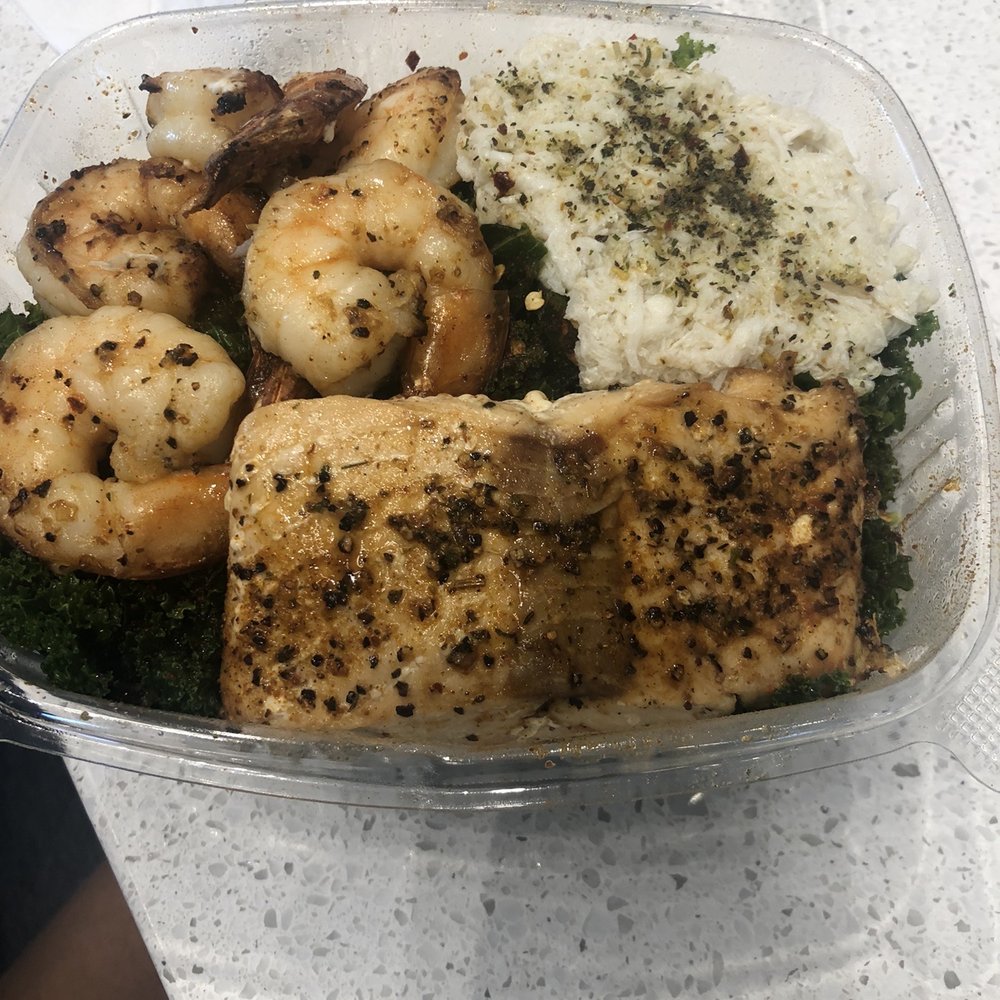 Kenny's KALE - Oh Kale Yes paired with Oh Kale No plus a side of salmon (salmon add'l cost) - Salad Near Me - Temple Hills, Maryland