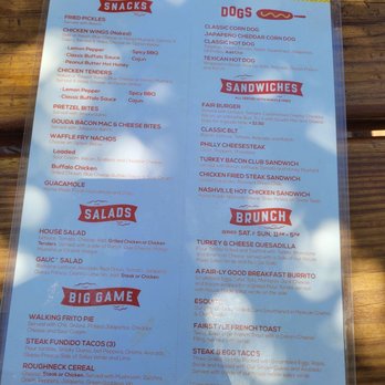 Fair to Midland - Menu - Bars Near Me - Midland, Texas