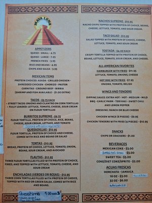 Menu photo 2 Maya Luna Pascagoula, MS Menu photo 2 Maya Luna Pascagoula, MS