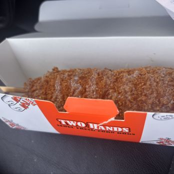 Two Hands Seoul Fresh Corn dogs - Injeolmi Dog with Mozzarella Cheese inside - Fast Food Near Me - Tempe, Arizona Two Hands Seoul Fresh Corn dogs - Injeolmi Dog with Mozzarella Cheese inside - Fast Food Near Me - Tempe, Arizona