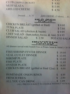 Menu photo 2 Vucinovich's Restaurant New Orleans, LA