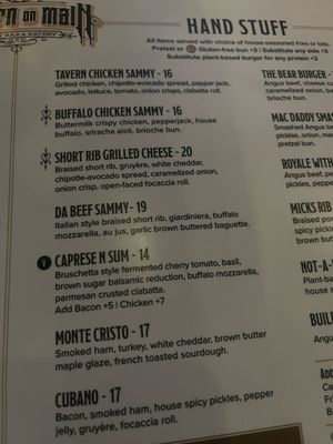 Menu photo 1 Tavern On Main Crown Point, IN Menu photo 1 Tavern On Main Crown Point, IN