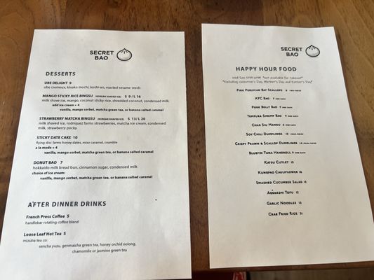 Menu photo 1 Secret Bao Santa Barbara, CA