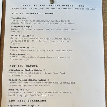 Kamden Coffee - MAR 2026 - Menu - Coffee Roasteries Near Me - Glendora, California