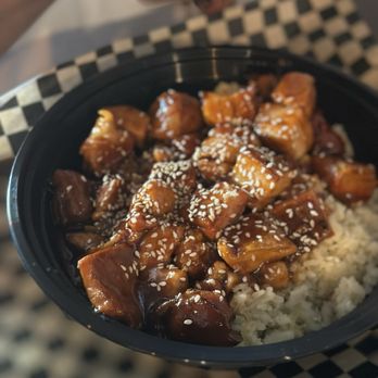 Kinfolks Flatstone Grill - Teriyaki Chicken Rice Bowl - Burgers Near Me - Riverbank, California Kinfolks Flatstone Grill - Teriyaki Chicken Rice Bowl - Burgers Near Me - Riverbank, California
