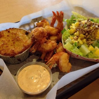 Stonington's Seafood - Five piece shrimp with two sides (6 cheese mac'n'cheese and YUMMY house salad) - Seafood Near Me - Orlando, Florida Stonington's Seafood - Five piece shrimp with two sides (6 cheese mac'n'cheese and YUMMY house salad) - Seafood Near Me - Orlando, Florida