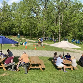 Rising River Brewing - a group of people sitting at picnic tables - Breweries Near Me - Macungie, Pennsylvania