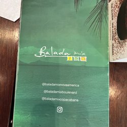 Balada Mix - Menu