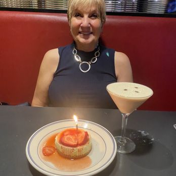 Pittsburgh Blue - Cheesecake dessert and an espresso martini for the birthday girl. - Steakhouses Near Me - Maple Grove, Minnesota