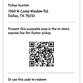 Walgreens - a qr code for a pickup pass - Drugstores Near Me - Dallas, Texas