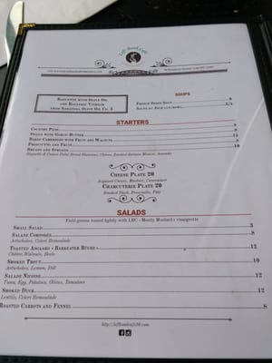 Menu photo 7 The Left Bank Cafe Saranac Lake, NY