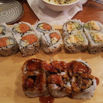 Sushi Jin - 3 roll combo - $12 spicy tuna, California, shrimp tempura - Japanese Near Me - Silver Spring, Maryland