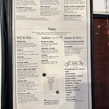 O'Conners Irish Pub - Menu - Irish Pub Near Me - Springfield, Ohio O'Conners Irish Pub - Menu - Irish Pub Near Me - Springfield, Ohio