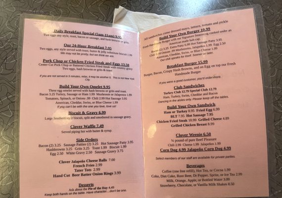 Menu photo 1 Clover Grill New Orleans, LA