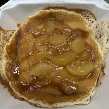 The Highland St Cafe - Apple pancakes to go takes up the whole to go box - Breakfast & Brunch Near Me - Mount Dora, Florida The Highland St Cafe - Apple pancakes to go takes up the whole to go box - Breakfast & Brunch Near Me - Mount Dora, Florida