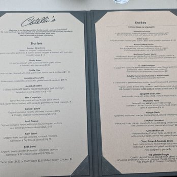 Catelli's - Menu - New American Near Me - Geyserville, California