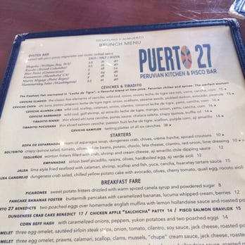 Puerto 27 Peruvian Kitchen & Pisco Bar - Menu - Peruvian Near Me - Pacifica, California Puerto 27 Peruvian Kitchen & Pisco Bar - Menu - Peruvian Near Me - Pacifica, California