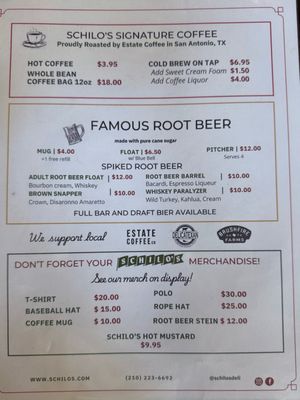 Menu photo 7 Schilo's San Antonio, TX