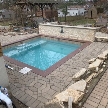 Perkins Pools - Finished pool and fountain wall - Pool & Hot Tub Service Near Me Perkins Pools - Finished pool and fountain wall - Pool & Hot Tub Service Near Me