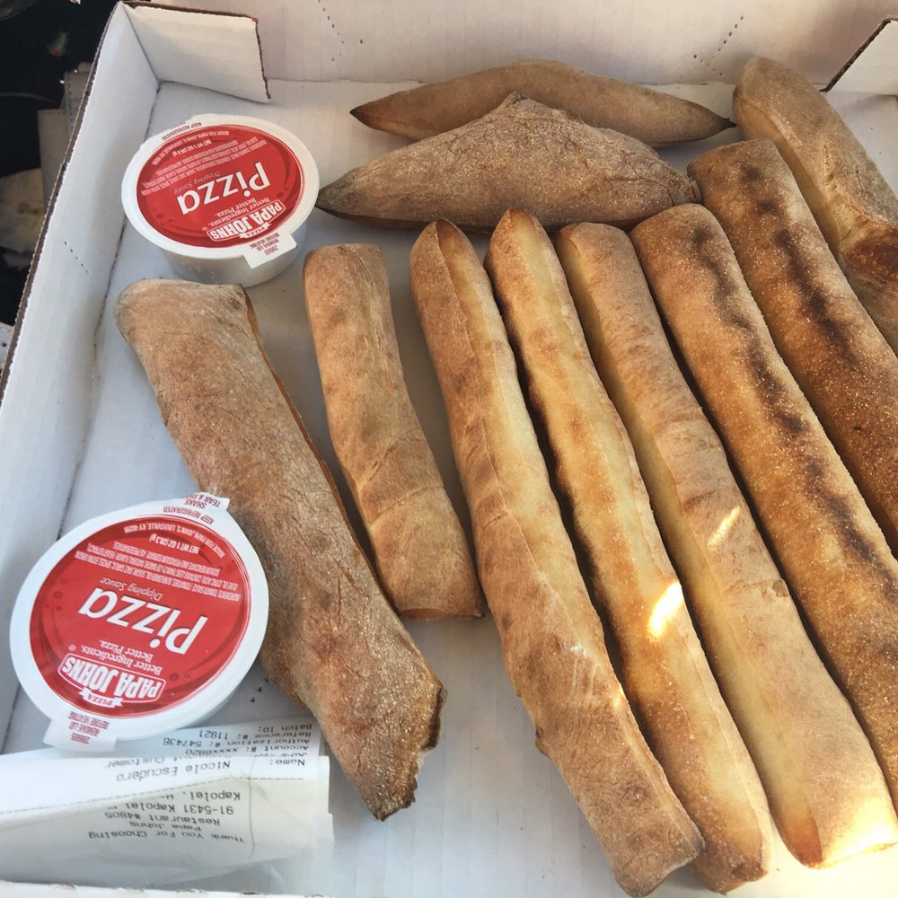 Papa Johns Pizza - Weirdly mishapen breadsticks - Pizza Near Me - Kapolei, Hawaii Papa Johns Pizza - Weirdly mishapen breadsticks - Pizza Near Me - Kapolei, Hawaii