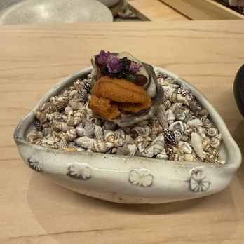 Elyu Omakase - Amazing Kumamoto oyster with Hokkaido uni in an edible shell - Japanese Near Me - Coral Gables, Florida Elyu Omakase - Amazing Kumamoto oyster with Hokkaido uni in an edible shell - Japanese Near Me - Coral Gables, Florida