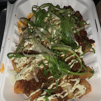 Abe's Pagoda Bar - Beef Mapo Chili Cheese Tots - Tiki Bars Near Me - Brooklyn, New York Abe's Pagoda Bar - Beef Mapo Chili Cheese Tots - Tiki Bars Near Me - Brooklyn, New York