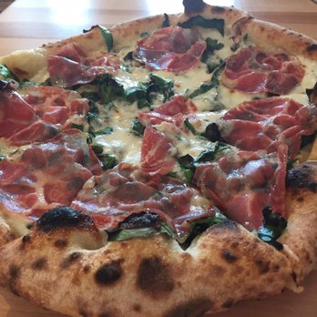 Switchback Pizza Company - Pizza of the day: Coppa and Spinach.  Forgot the cheese, maybe it was Stracchino ?  Tasted just as awesome as it looks - Pizza Near Me - Emmaus, Pennsylvania